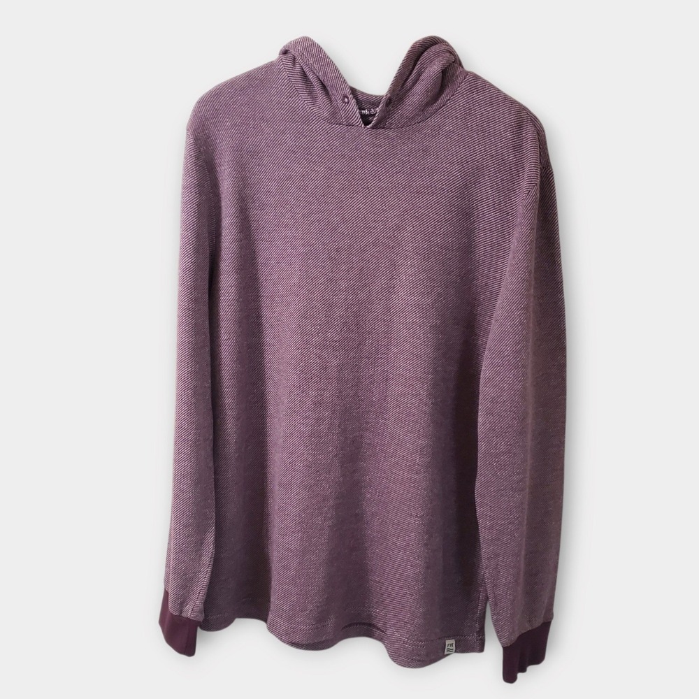 Fair Harbor Mens Wine Twill Long Sleeve Pullover Hoodie Red XL TWH14-617-XL